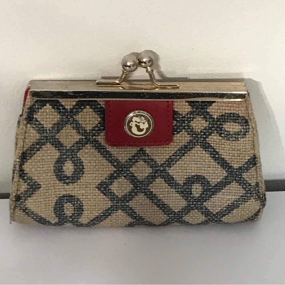Spartina Daufuskie Island Change Purse Black & Gold Geometric